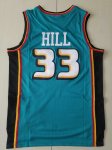 Maillot de Basket #33 Hill Pistons M&N Vert